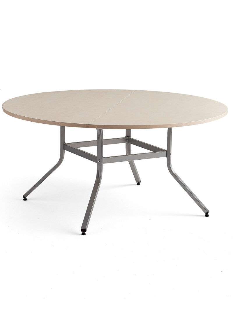 Stół VARIOUS, Ø1600x740 mm, srebrny, brzoza