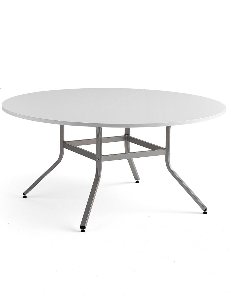Stół VARIOUS, Ø1600x740 mm, srebrny, biały