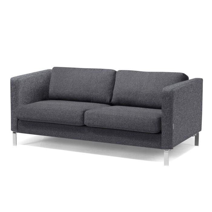 Sofa wypoczynkowa NEO, 2-osobowa, tkanina wełniana, ciemnoszary