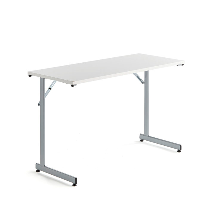 Stół konferencyjny CLAIRE, składany, 1200x500x730 mm, biały, szary
