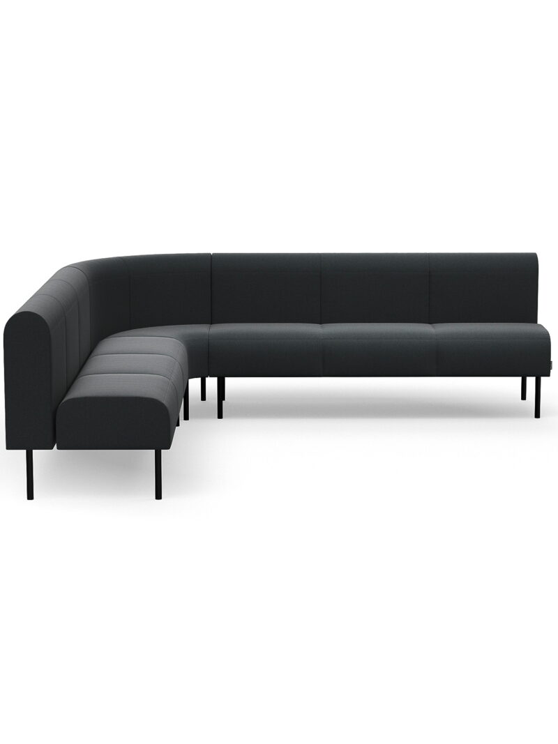 Sofa VARIETY, narożna do wewnątrz 90°, tkanina Pod CS, antracyt