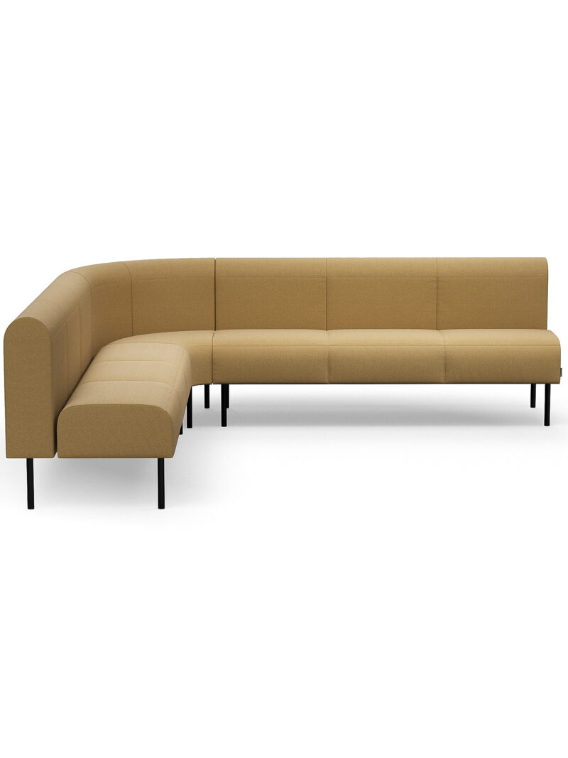 Sofa VARIETY, narożna do wewnątrz 90°, tkanina Pod CS, żółty