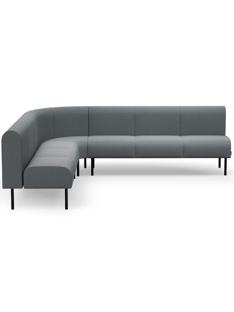 Sofa VARIETY, narożna do wewnątrz 90°, tkanina Pod CS, srebrnoszary