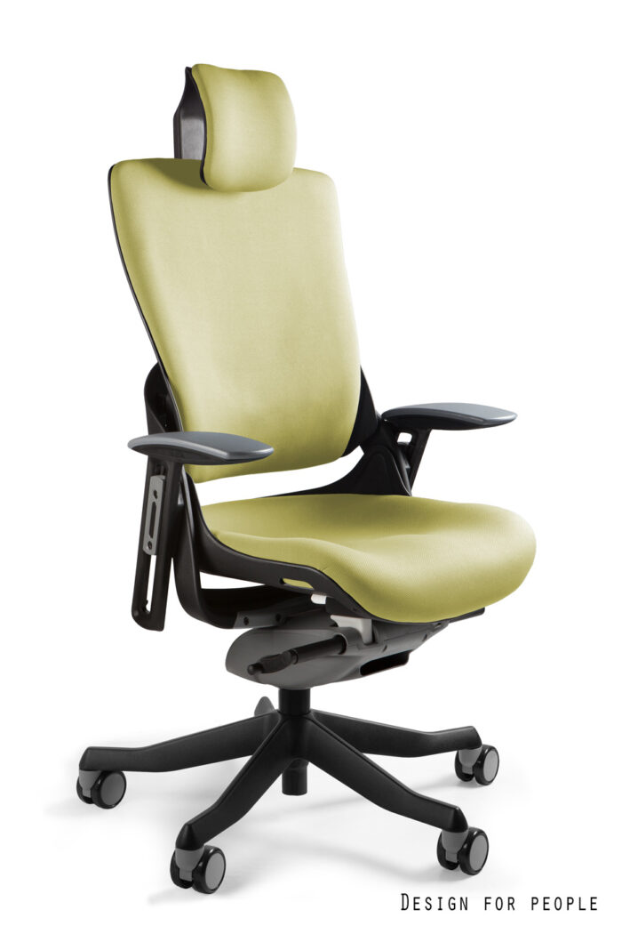 FOTEL OBROTOWY WAU 2 CZARNY/TKANINA BL410 MUSTARD UNIQUE