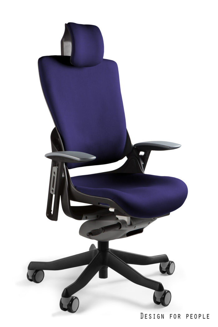 FOTEL OBROTOWY WAU 2 CZARNY/TKANINA BL412 NAVYBLUE UNIQUE