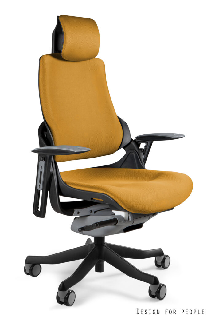 FOTEL OBROTOWY WAU CZARNY/TKANINA BL404 HONEY UNIQUE