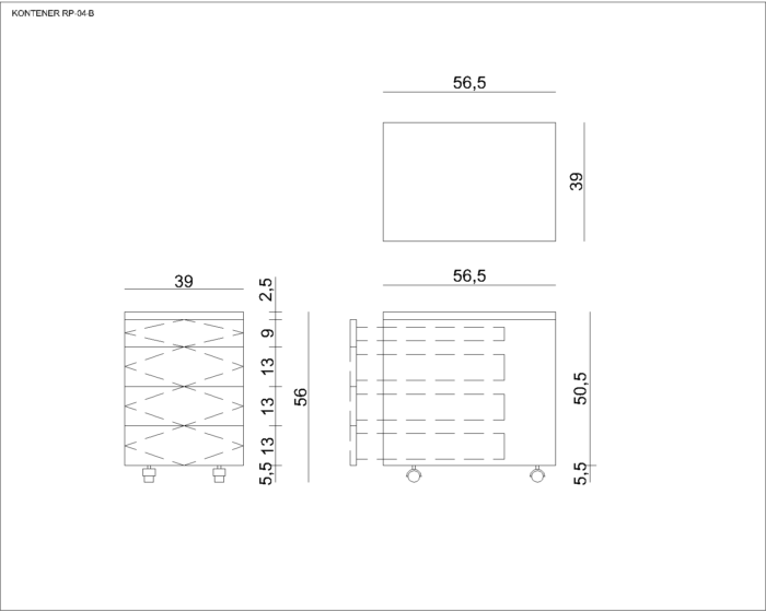 KONTENER RP-04 - SREBRNY - obrazek 2