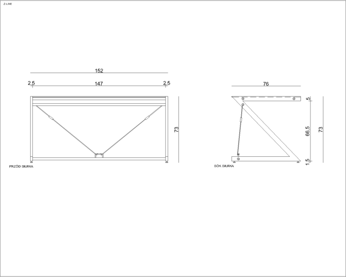 BIURKO Z-LINE XXL LAKIEROWANA PŁYTA MDF CZARNA STELAŻ CHROMOWANY UNIQUE