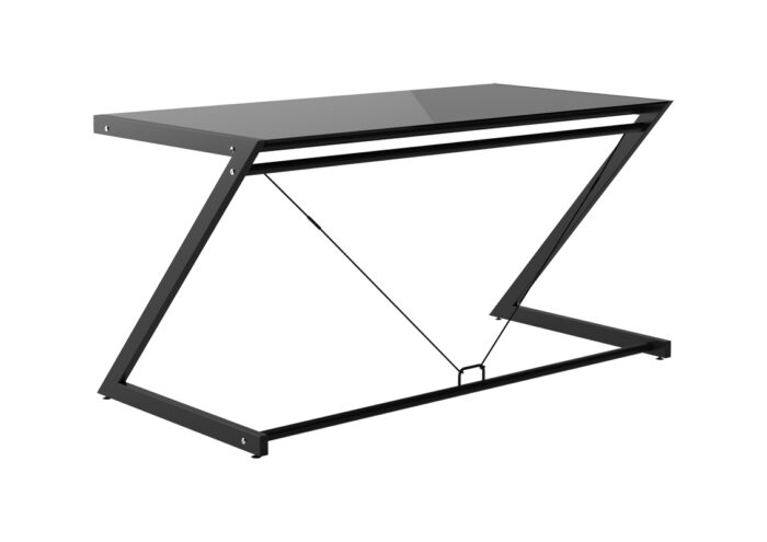 BIURKO DD Z-LINE MAIN DESK SZKLANY CZARNY STELAŻ CZARNY UNIQUE