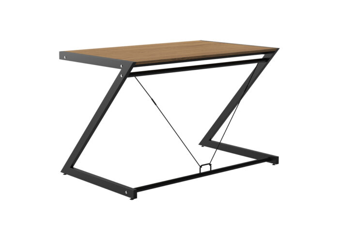 BIURKO DD Z-LINE COMPUTER DESK PŁYTA MDF FORNIROWANA DĄB STELAŻ CZARNY UNIQUE