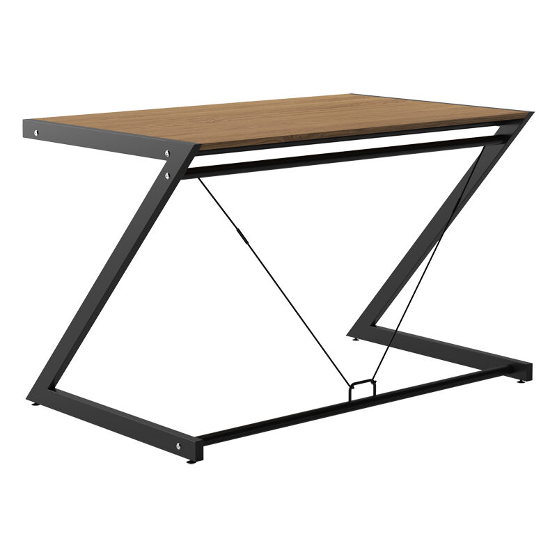 BIURKO DD Z-LINE COMPUTER DESK PŁYTA MDF FORNIROWANA DĄB STELAŻ CZARNY UNIQUE