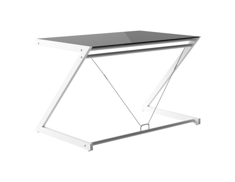 BIURKO DD Z-LINE COMPUTER DESK PŁYTA LAMINOWANA DĄB LANCELOT STELAŻ BIAŁY UNIQUE