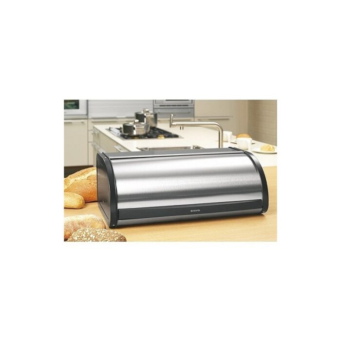 Chlebak roll top Brabantia stal polerowana z czarnymi bokami 13-28-41 - obrazek 2