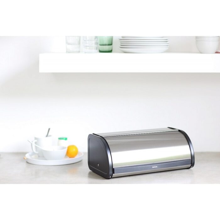 Chlebak roll top Brabantia stal polerowana z czarnymi bokami 13-28-41 - obrazek 5