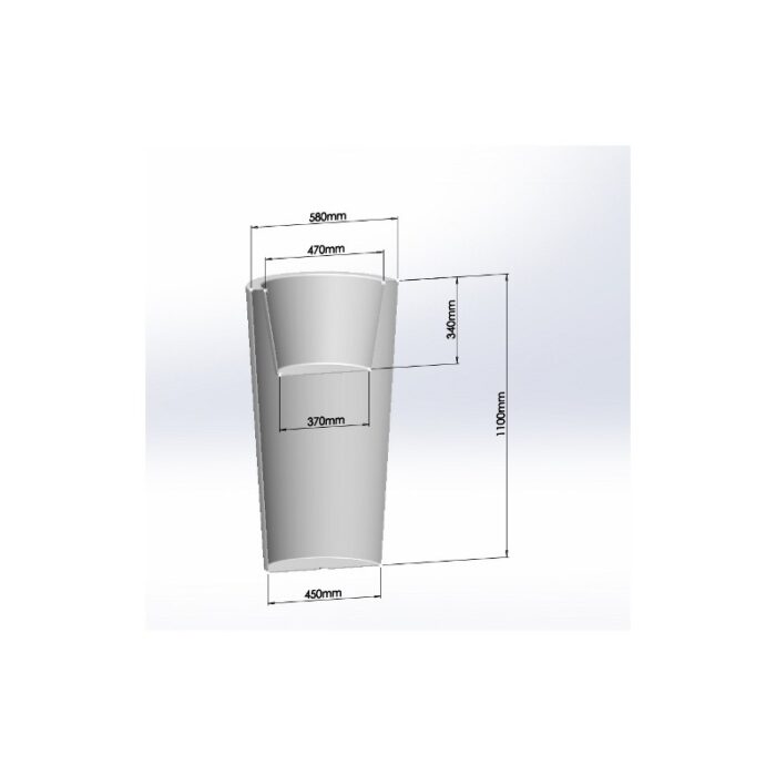 Donica podświetlana LED Petram XXL duża 110 cm - obrazek 2
