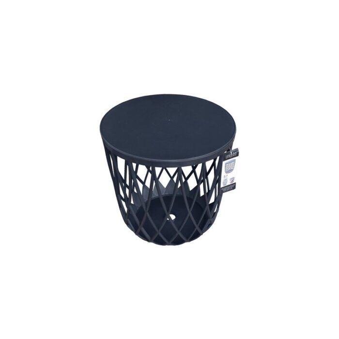 Kosz ażurowy UNIQUBO z blatem 55l stolik loft antracytowy