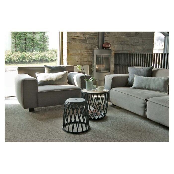 Kosz ażurowy UNIQUBO z blatem 55l stolik loft antracytowy - obrazek 3