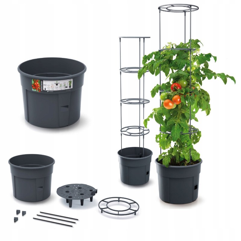 Doniczka do uprawy pomidorów 12L Tomato Grower, antracyt 29,5x23,5cm