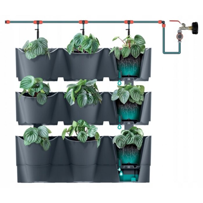 Ogród wertykalny wiszący CASCADE WALL doniczki modułowe 12 szt. - obrazek 4