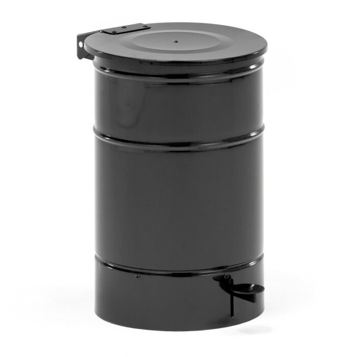 Kosz na śmieci z pedałem fi 320x480 mm, 30 L, czarny