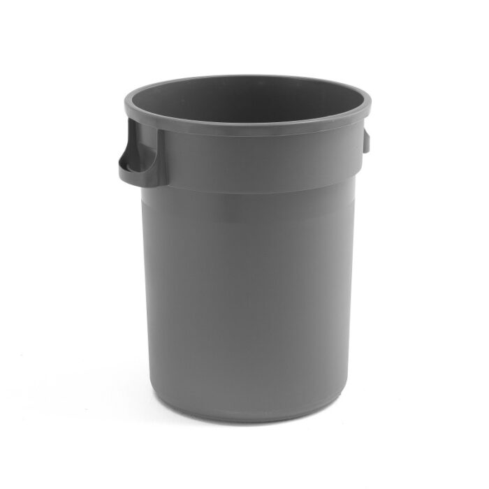 Kosz na śmieci otwarty 120 L, szary - obrazek 3