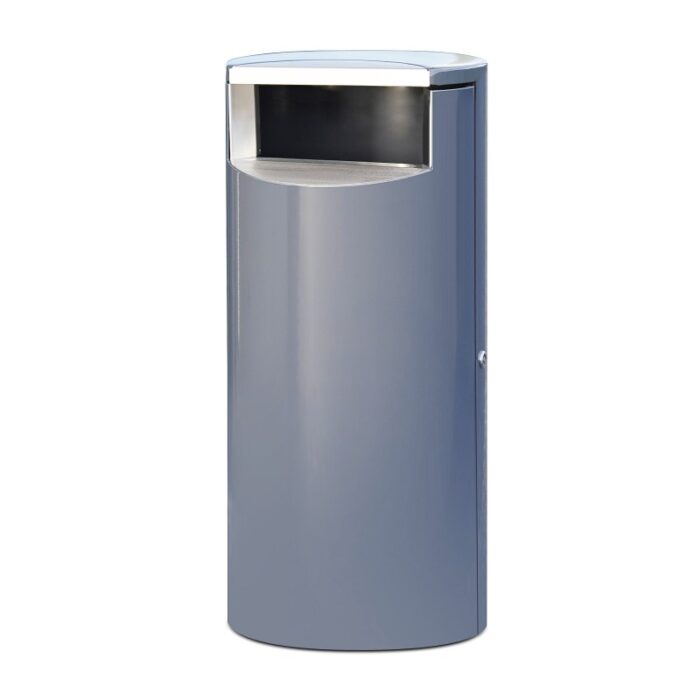 Pojemnik na odpady zamykany na klucz fi 400x860 mm, 100 L, szary - obrazek 5