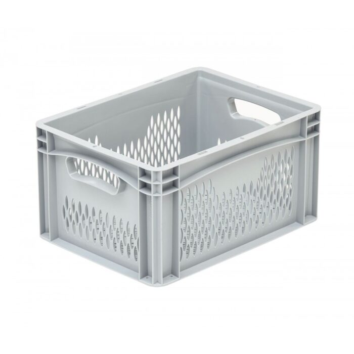 Pojemnik transportowy Euro Basicline 400x300x220 mm szary, ażurowy