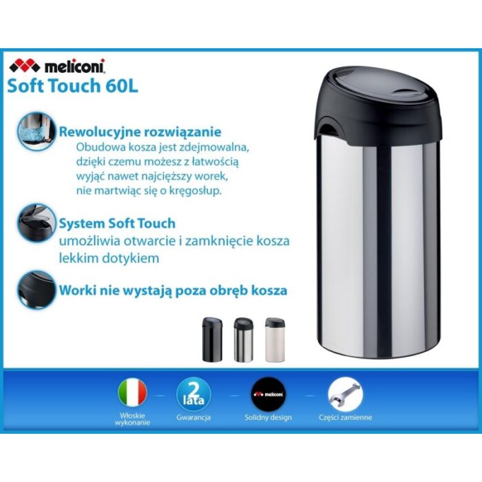 Kosz na śmieci Meliconi Soft Touch 40 - 60 L - obrazek 5