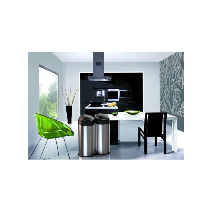 Kosz na śmieci Meliconi Ecolux 80 L Soft Touch stalowy 2x40 L - obrazek 3