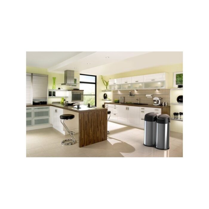 Kosz na śmieci Meliconi Ecolux 80 L Soft Touch stalowy 2x40 L - obrazek 4