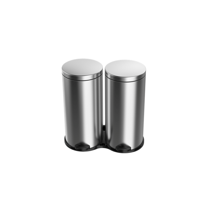 Kosz na śmieci Meliconi Ecolux 60 L na pedał 2x30 L - obrazek 2