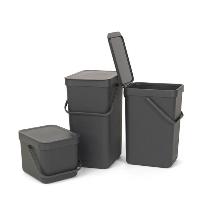 Kosz do segregacji odpadów Brabantia Sort & Go 25l szary - obrazek 3