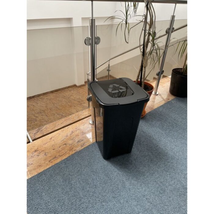 Kosz do segregacji śmieci Sortix 50L papier, plastik, szkło, bio - obrazek 4