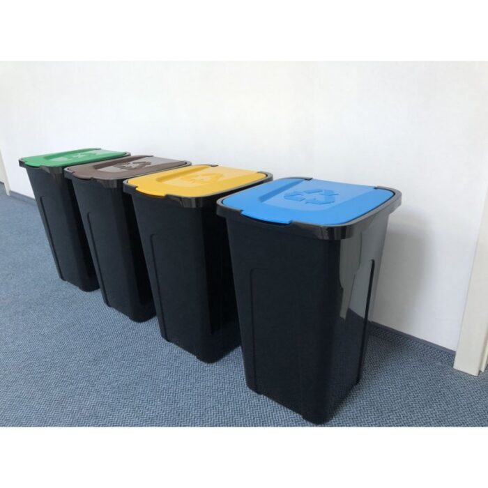 Kosz do segregacji śmieci Sortix 50L papier, plastik, szkło, bio - obrazek 11