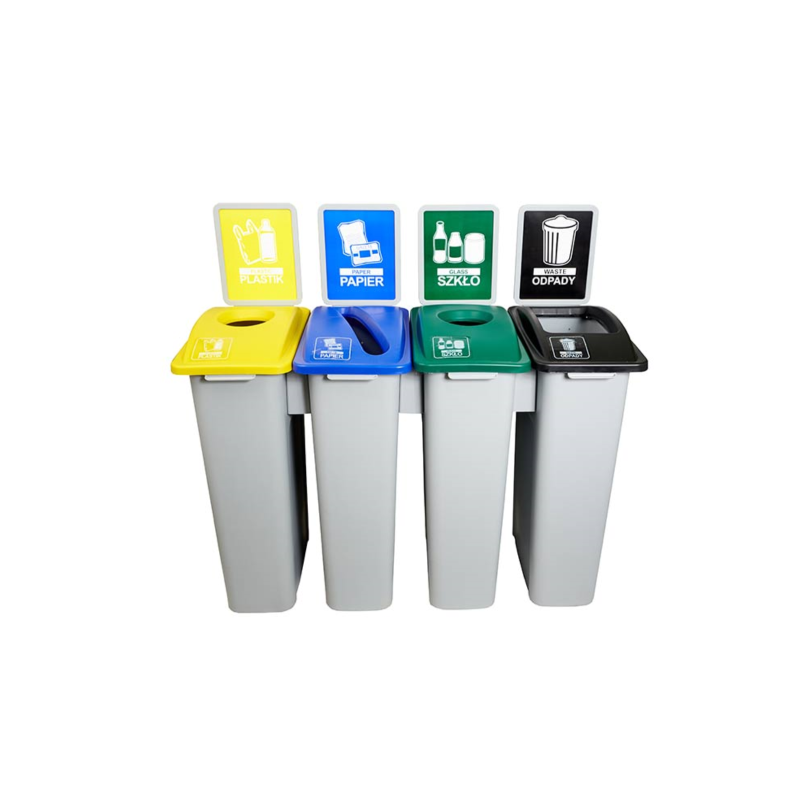 Zestaw do recyklingu odpadów Stacja Waste 4x87l
