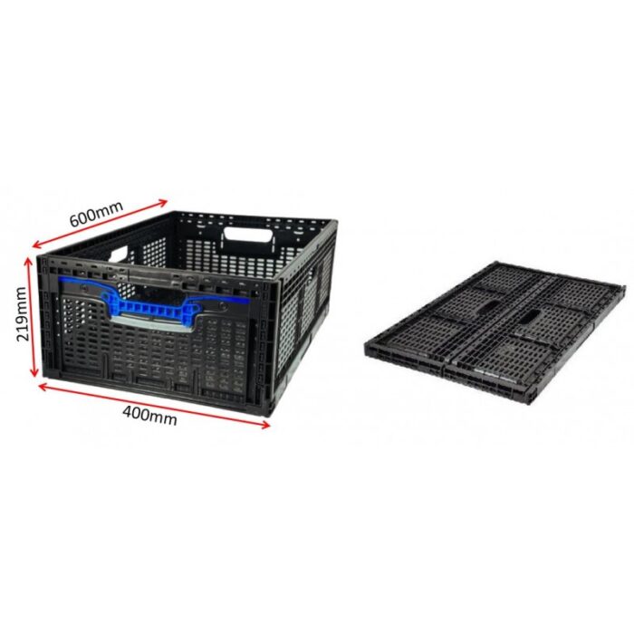 Skrzynka składana 600x400x219 czarna nośność 20kg - obrazek 5