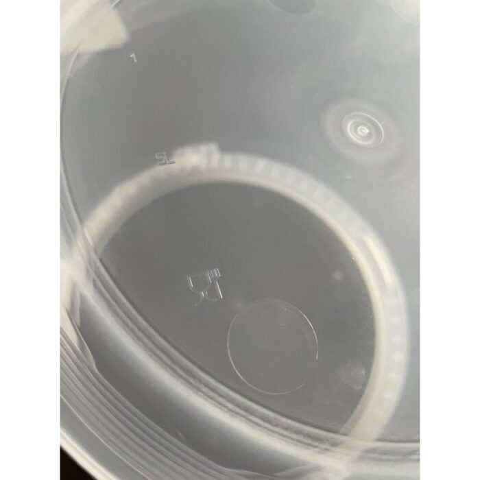 Wiadro 5l z pokrywką plastikowe bezbarwne pojemnik spożywczy - obrazek 3
