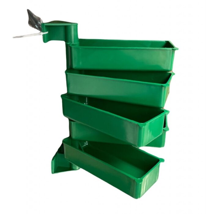 Zestaw 5 półek obrotowych magazynowych pojemnik kuweta eko recycling
