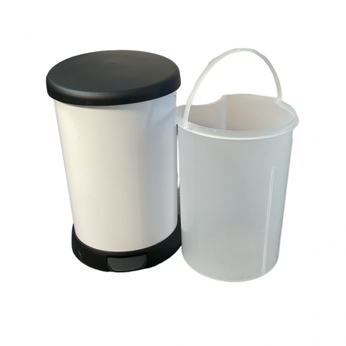 Kosz z pedałem 20l Delar plastikowy z wyjmowanym wiadrem - obrazek 2