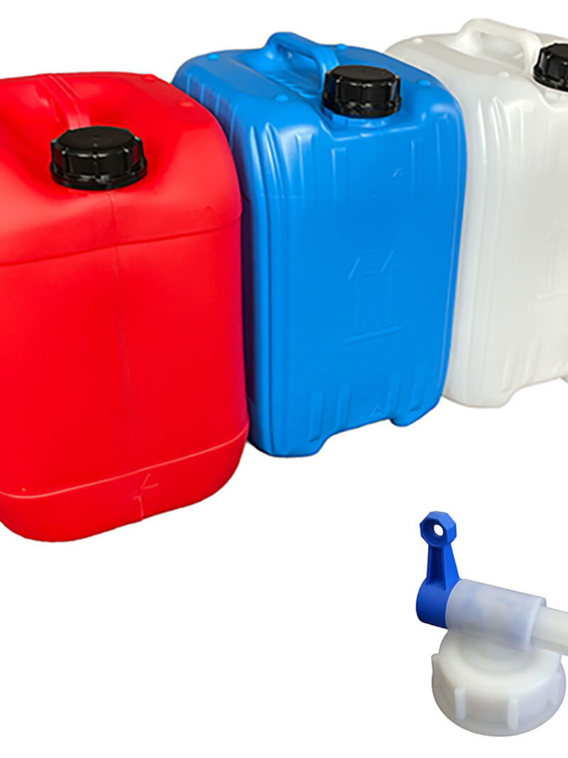 Kanister 20l z kranikiem UN na wodę, chemie, ADR