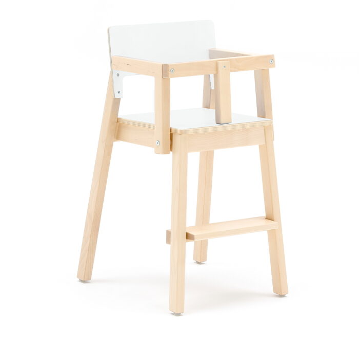 #en Chair Love 50 birch. Seatheight 50 cm. Seat and backrest white laminate