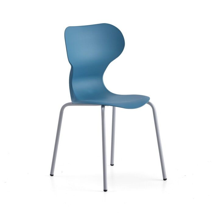 Krzesło BRIAN, 4 nogi, niebieski