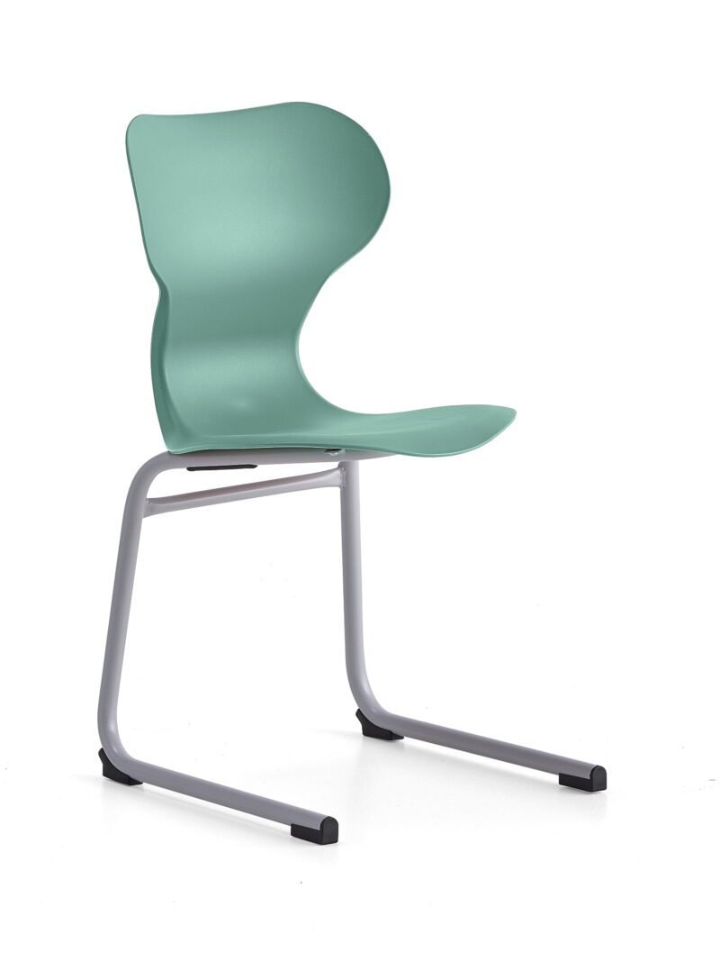 Krzesło BRIAN, na płozach, zielony