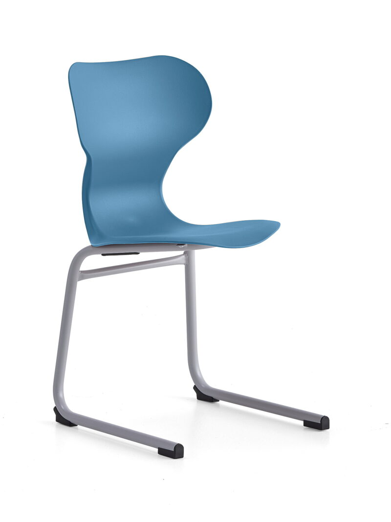 Krzesło BRIAN, na płozach, niebieski