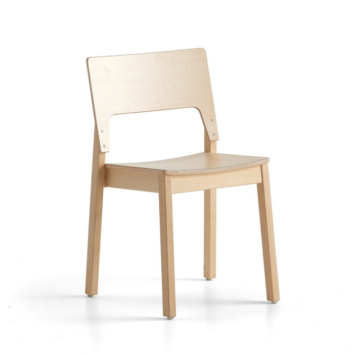 Krzesło LOVE, 450 mm, laminat, brzoza