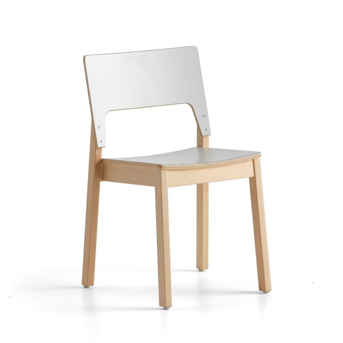 Krzesło LOVE, 450 mm, laminat, szary