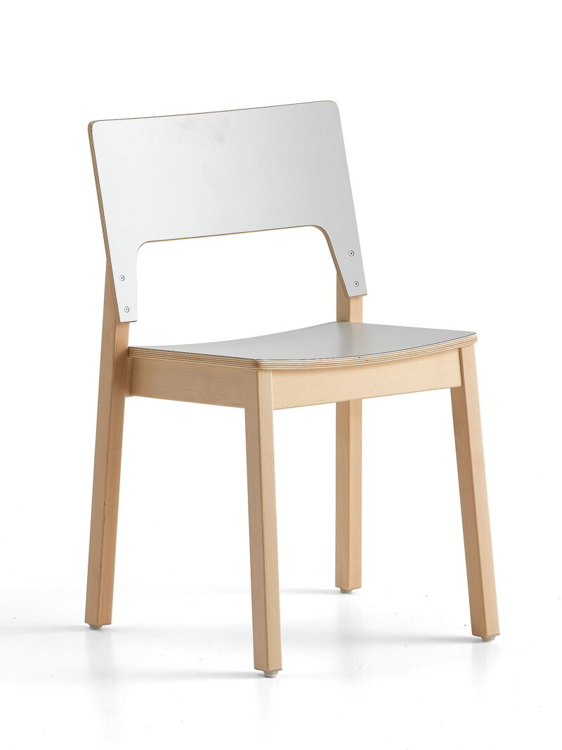 Krzesło LOVE, 450 mm, laminat, szary