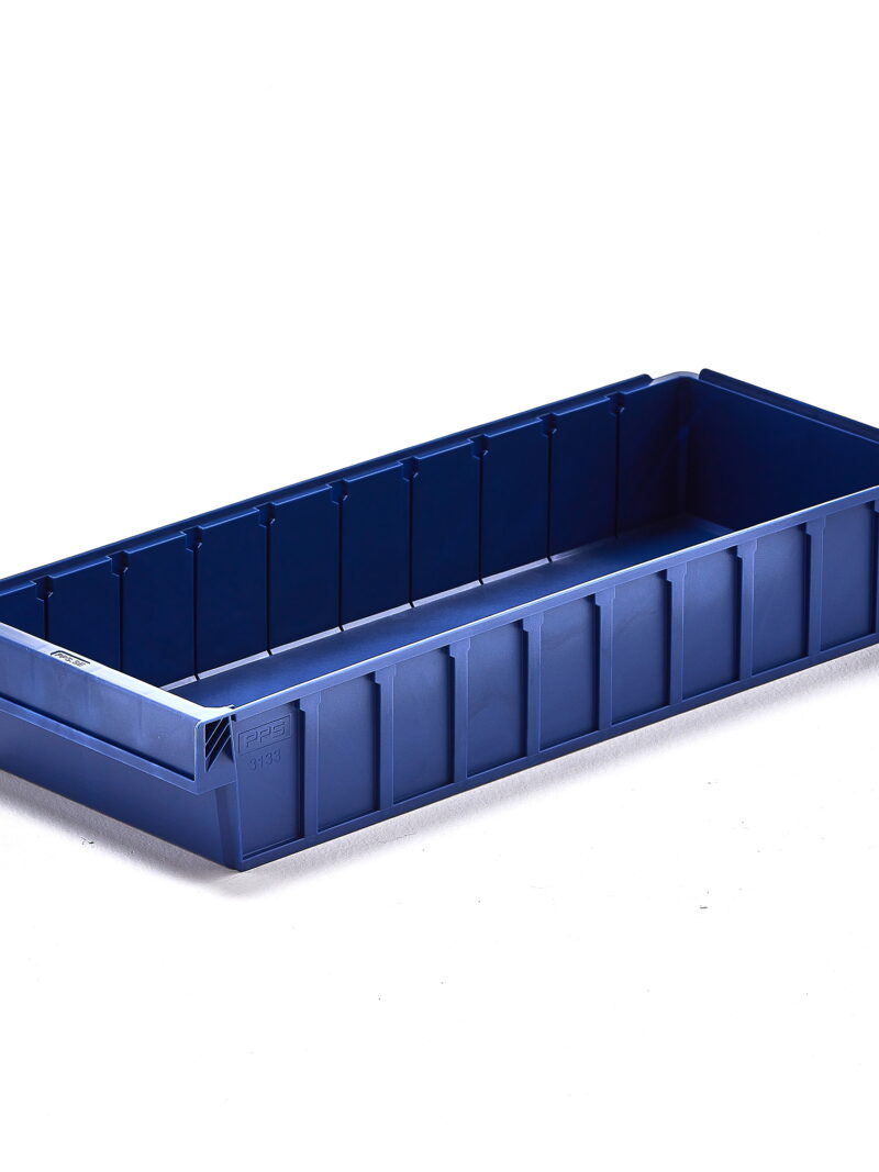 Pojemnik magazynowy DETAIL, mieści 9 przegród, 600x230x100 mm, niebieski