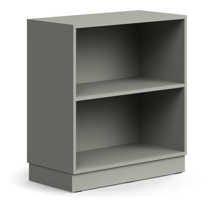 Regał QBUS, 1 półka, cokół, 868x800x400 mm, jasnoszary