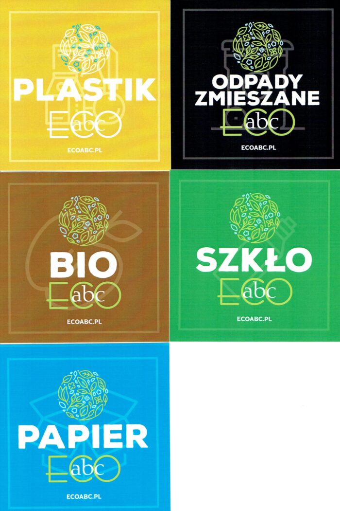 Naklejka na kosz do segregacji śmieci odpadów 3 rozmiary - obrazek 3